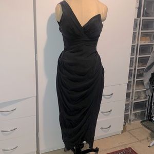 Zimmermann 1 shoulder boned bodice silk dress